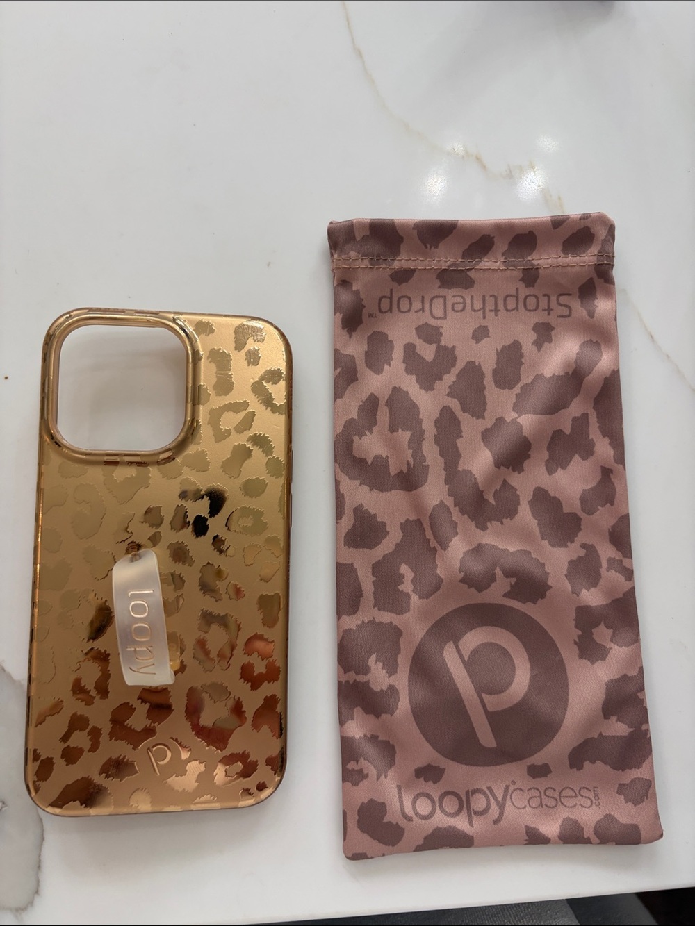 Gold Leopard Loopy Case i phone 13 Pro